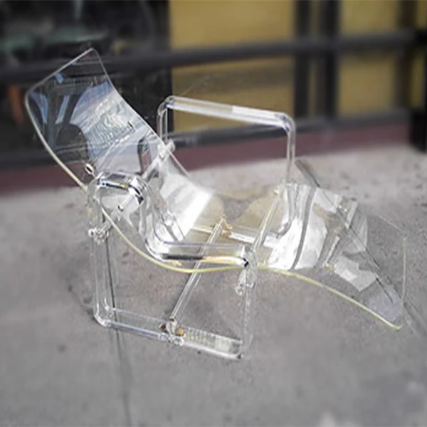 Oem Design Acrylic Chaise Lounge Chair For Loft Plastic Glass Wedding Chairs