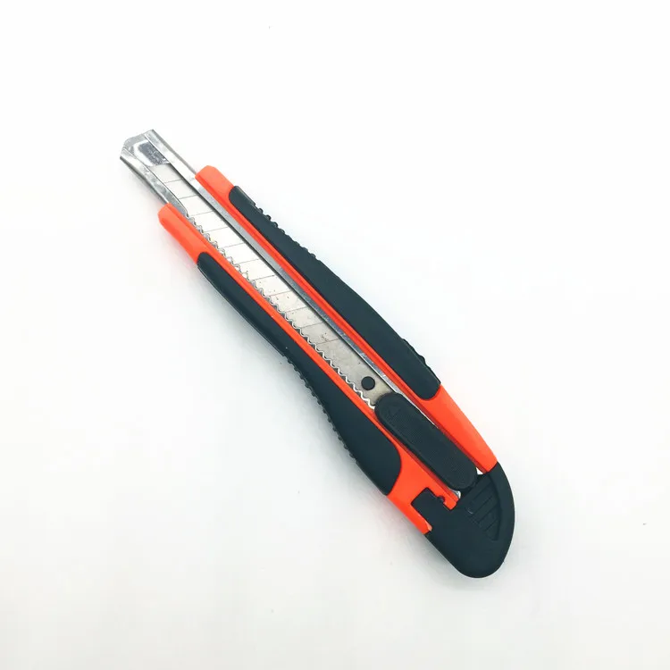 high precision Utility Knife , Lockable Box Cutters with flat brake block  Ergonomic Grip, and Replacement blade