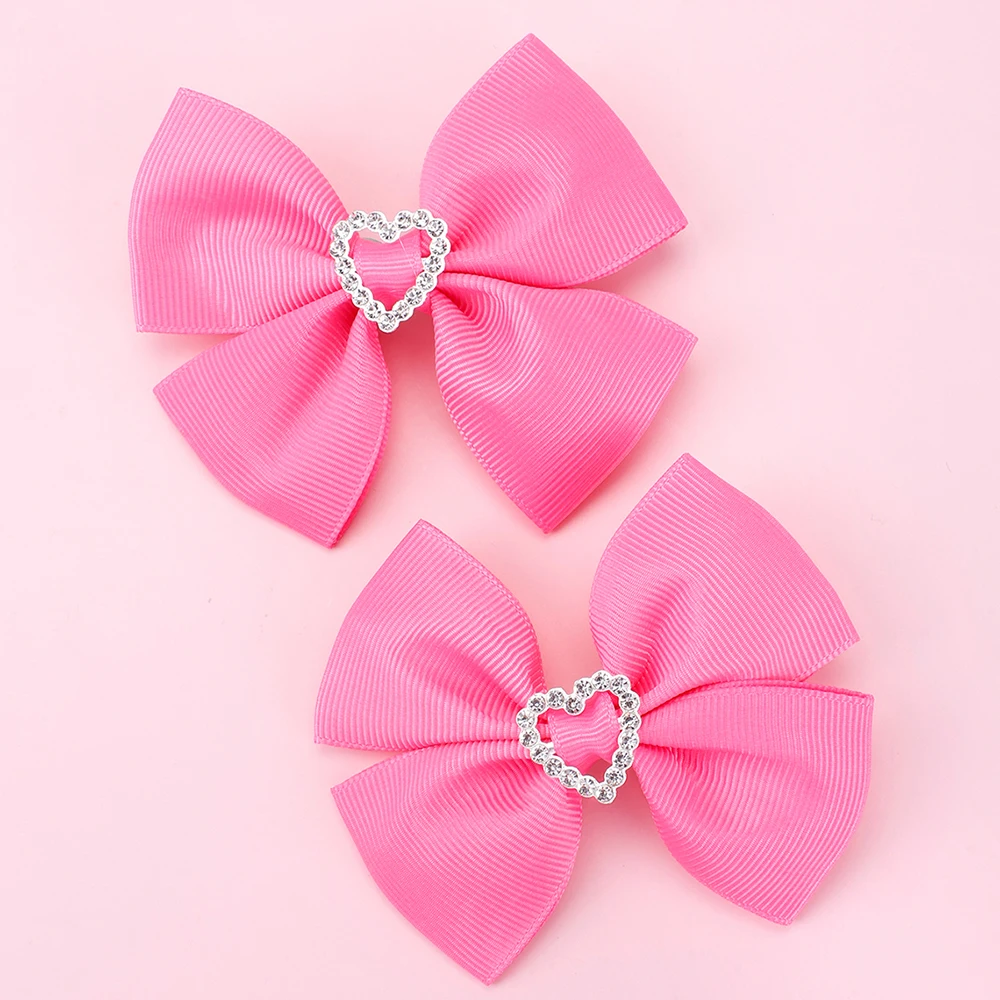 Factory Customized Colors Grosgrain Ribbon Hair Bows With Alligator Clips