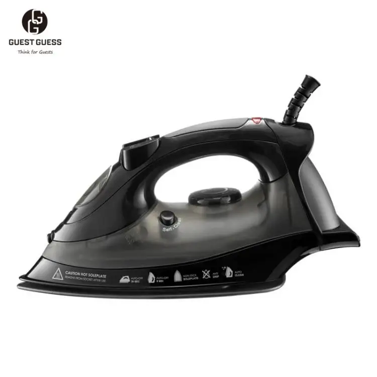 OEM Customized Wholesale Hotel Room 1600W 200Ml Water Tank Auto Shut-Off Portable Electric Steam Iron For Clothes