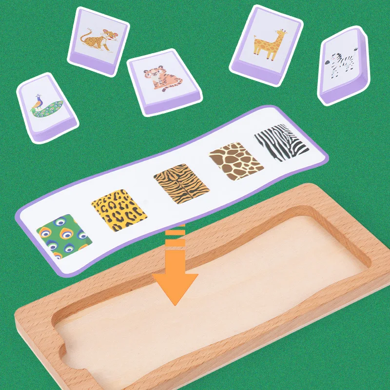 Manufacturer direct sale Montessori wooden kids baby educational children toy table matching bingo game toys for girls boys
