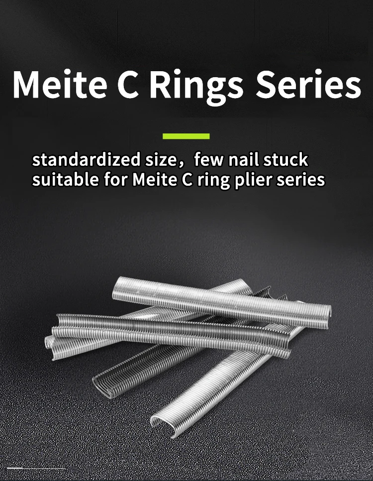 MEITE1.8mm & 1.6mm c-ring clamp fasteners air clip c ring c24 in 304 stainless steel c ring staples for cages and gabion