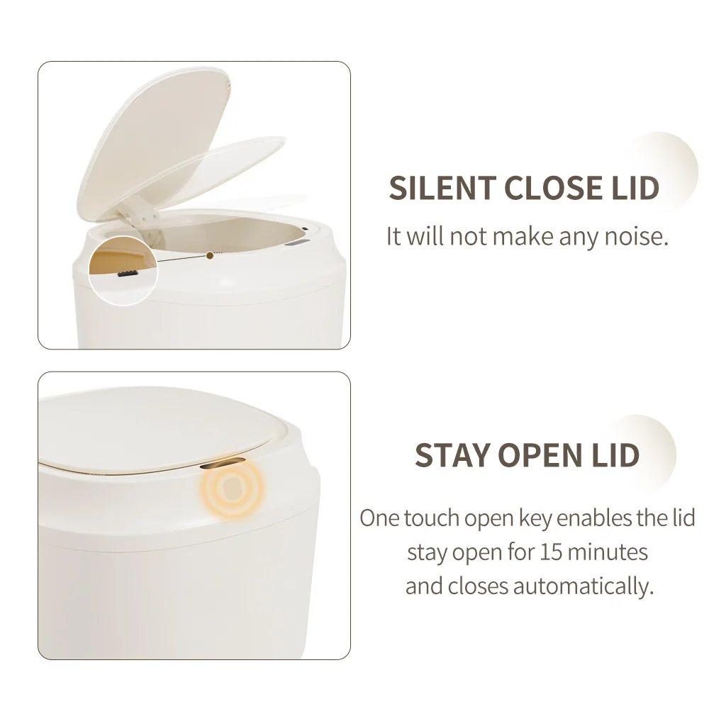 12L Slim Trash Can Smart Garbage Bin Sensor Dustbin Automatic Waste Bin with 4 Working Mode