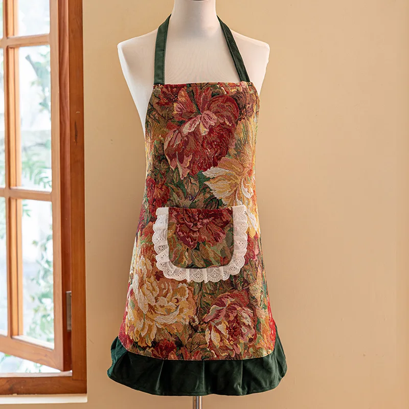 New apron Kitchen Home garden High appearance level level Wear suspenders apron overalls oil and stain proof