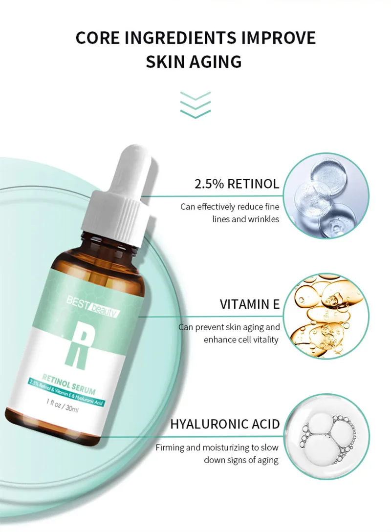 Private Label Wholesale  Retinol Face Serum  for Skin Anti Aging Customize Serum