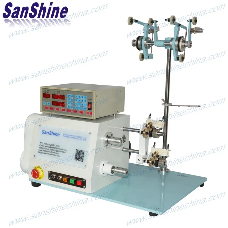 Two spindles digital precision automatic high torsion thick wire reactor coil winding machine(SS852)
