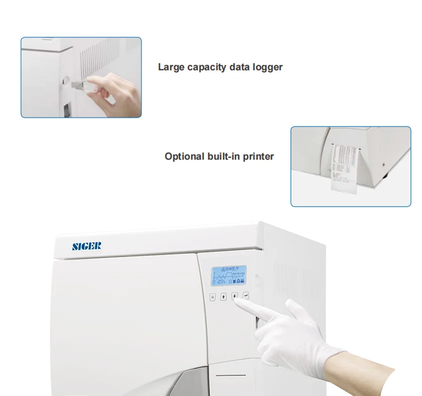 Siger AMI-17B dental autoclave OEM/ODM Factory CE approved Italian solenoid valve Free spare parts steam sterilizer