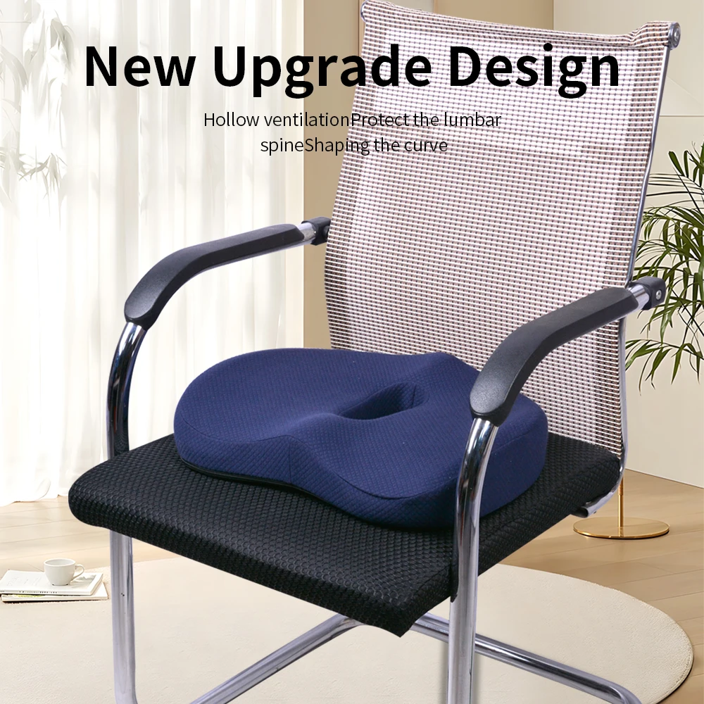 Beezin Hot Sales Hemorrhoid Memory Foam Seat Office Chairs Pain Relief Cushion Sciatica Coccyx Car Gel Seat Cushion Pillow