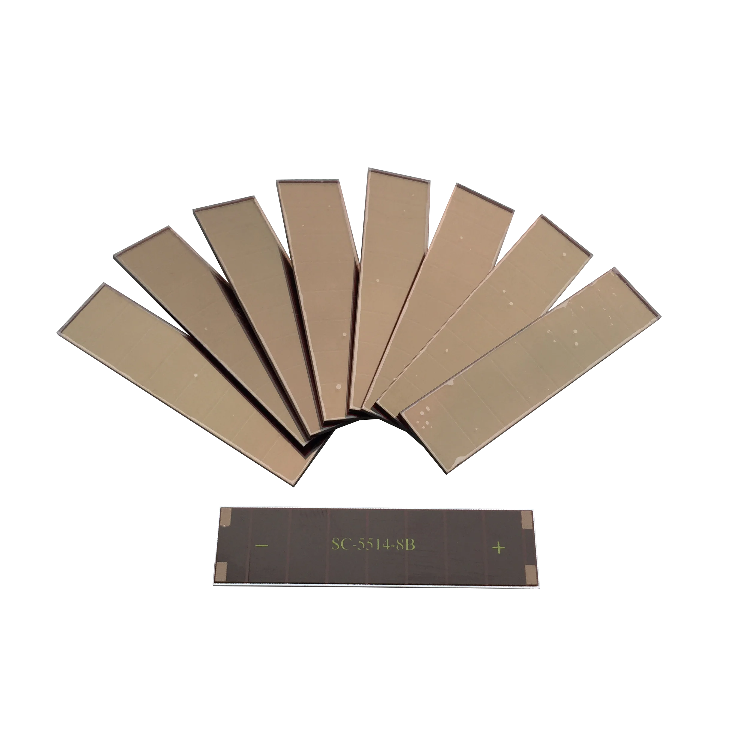 55x14mm 4V 0.7uA dim light Thin Film Amorphous Silicon Solar Cell ITO glass for indoor Product calculator toys 0-4V battery