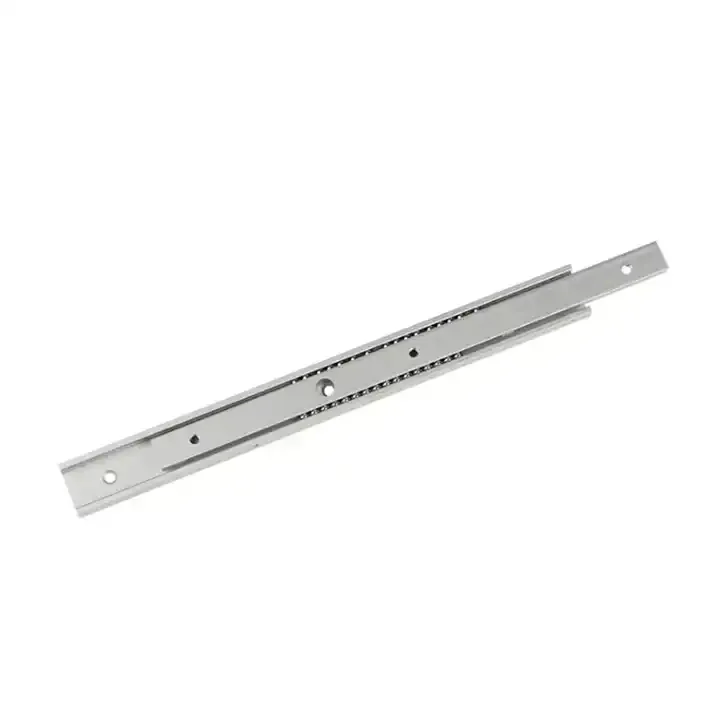 AL0820PT Light-duty silent guide rail 20mm wide two-section non-detachable aluminum alloy slide rail