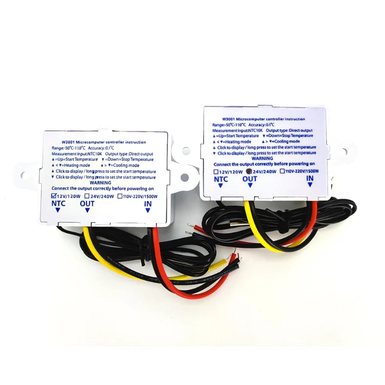 12V/24V/110V~220V Digital Temperature Controller Ntc Sensor Thermostat for for Incubator Cooling Heating