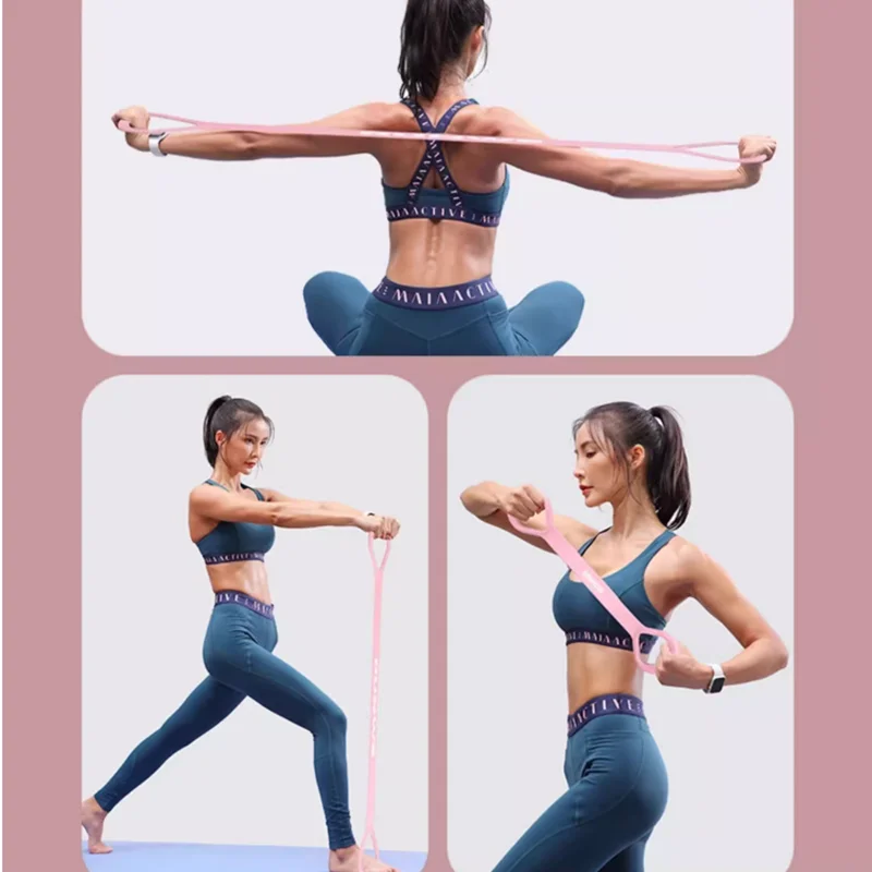 Yoga  Fitness pulling TPE power colourful soft elastic band