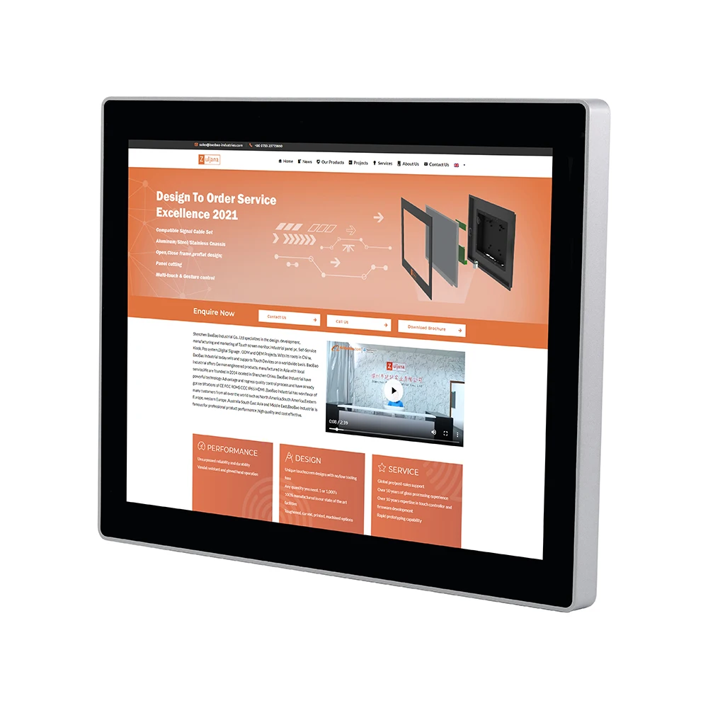 10.4 inch Industrial Panel PC Medical Computer Touch Screen All In One PC J1900 Quad Core Processor