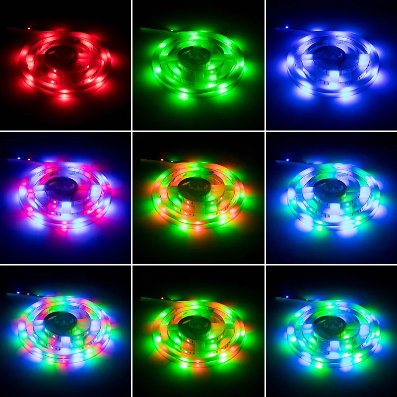 5V USB 2835 tira LED Remote Control TV Backlight luces LED RGB LED Strip Lights Kits