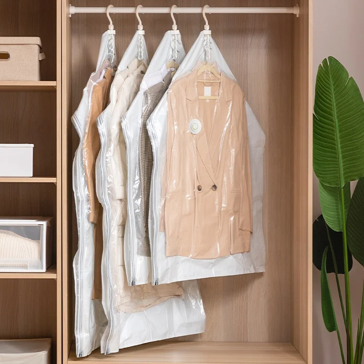 Taili Good Quality Nylon PE Extra Large Space Saver Saving Airtight Hanging&Hanger Vacuum Storage Jumbo cl Bag for Cloth Storage