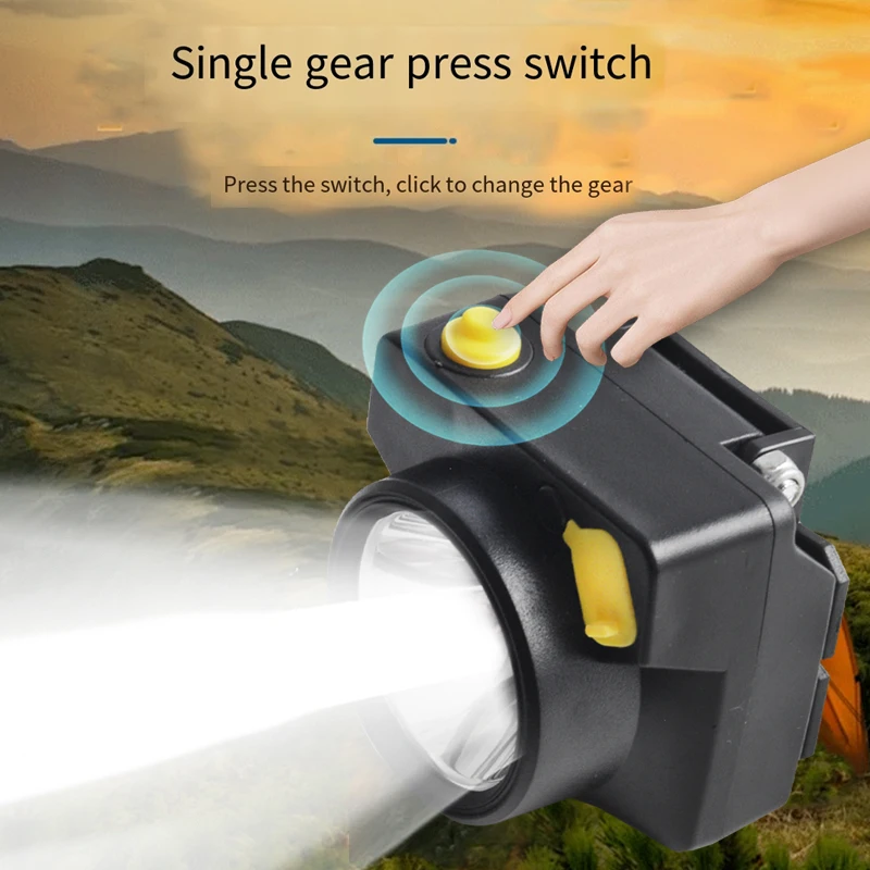 LED head flashlight super bright dc charging portable outdoor camping night fishing abs headlamp