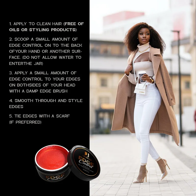 Private Label Edge Control Hair Gel Strong Hold Long Lasting Thick Edge Moisturizing Hair Styling Gel Wax For Women Care Product