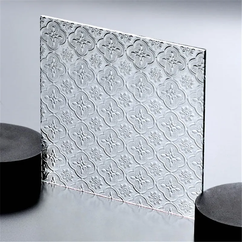 Customized Size Clear and Colored Patterned Glass