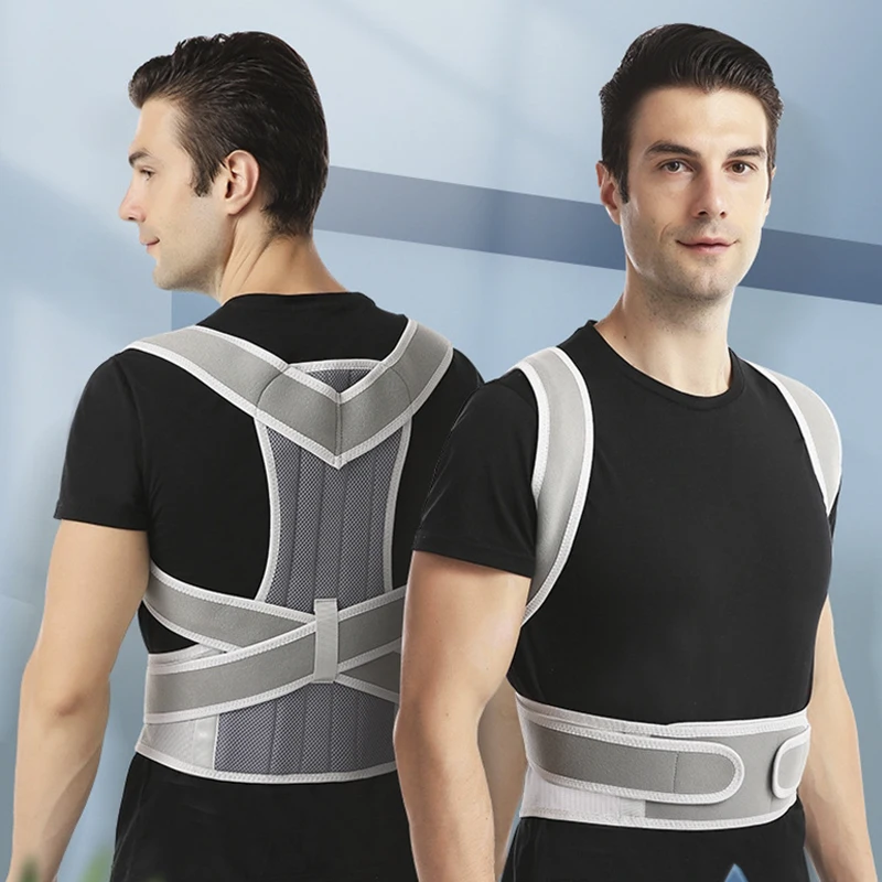 Back correction belt for men and women with chest open shoulders breathable anti-hunchback correction belt waist back