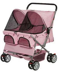 Outdoor Double Twin Pet Stroller for Dogs and Cats