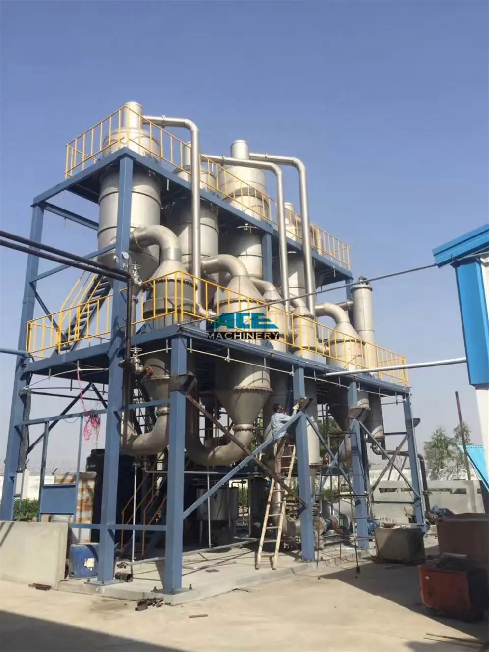 Cleaning Chemical Solution Oily Wastewater MVR Forced Circulation Crystallization Evaporator