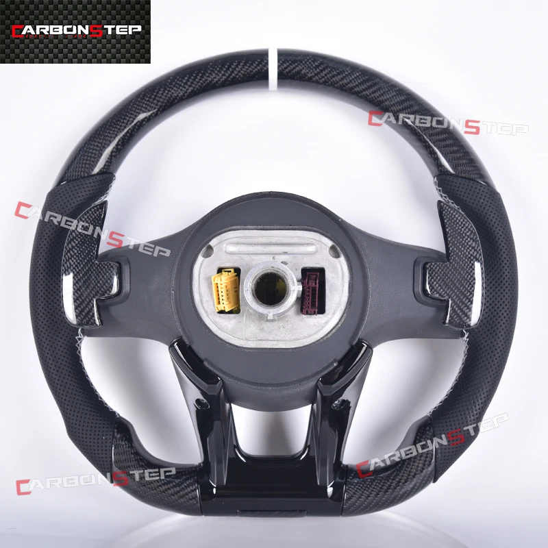 LED Carbon Fiber Steering Wheel Upgrade For Mercedes Benz W205 W204 A45 CLE GLC AM-G Steer Wheel