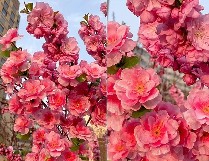 Simulation peach blossom single dried flower