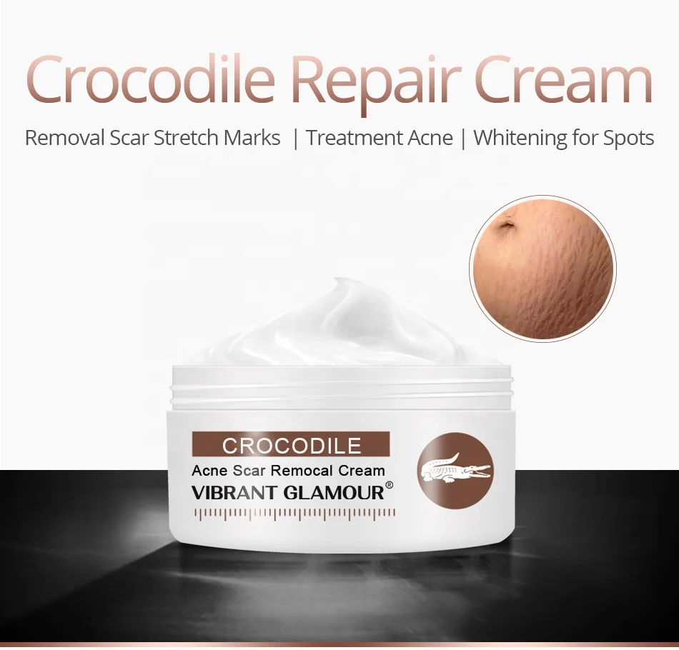 VIBRANT GLAMOUR Crocodile Repair Scar Anti -Wrinkle Moisturizing Whitening Shrink Pores Aging Face Cream