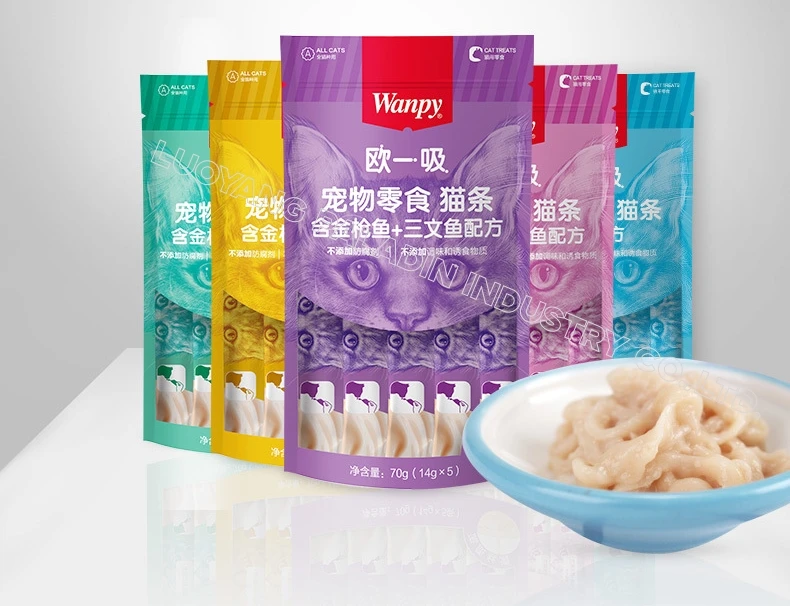 Оптовая продажа от производителя вкусные кошачьи закуски питательные влажные угощения для домашних животных натуральные жидкие