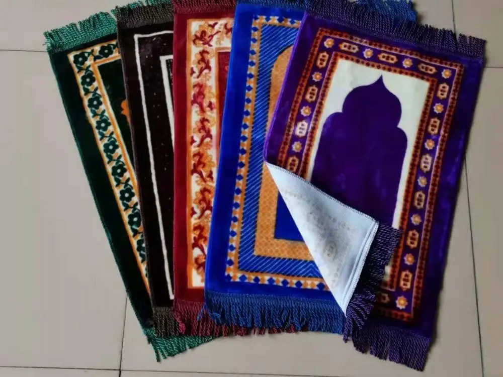 
Children prayer mat Kids Islamic Prayer Rug Janamaz Muslim Salah Namaz Sajadah Gift Mat 35x65CM 
