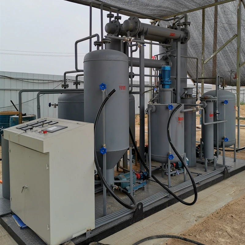 Modular design with platform without installation 5-15Tons/day continuous black oil refinery