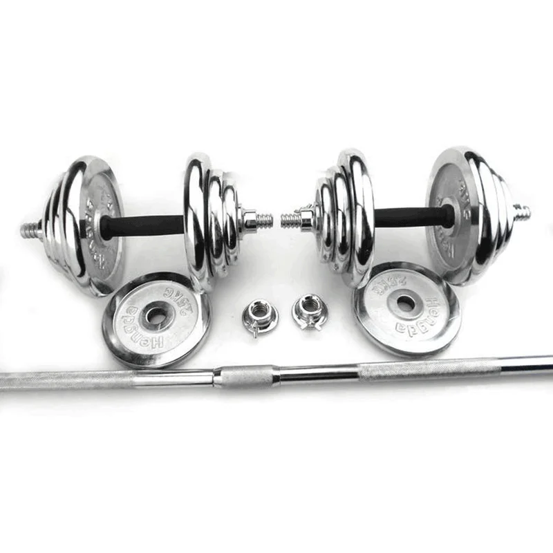 Hot Selling Color Strip Double Clip Electroplating Chain Link Fitness Dumbbell Suit