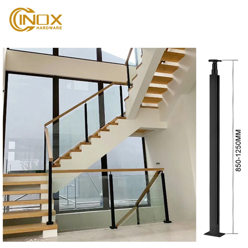 Customize Stainless Steel Post For Glass Balcony Balustrade Handrails Deck Post Staircase Glass Railing Banisters Post