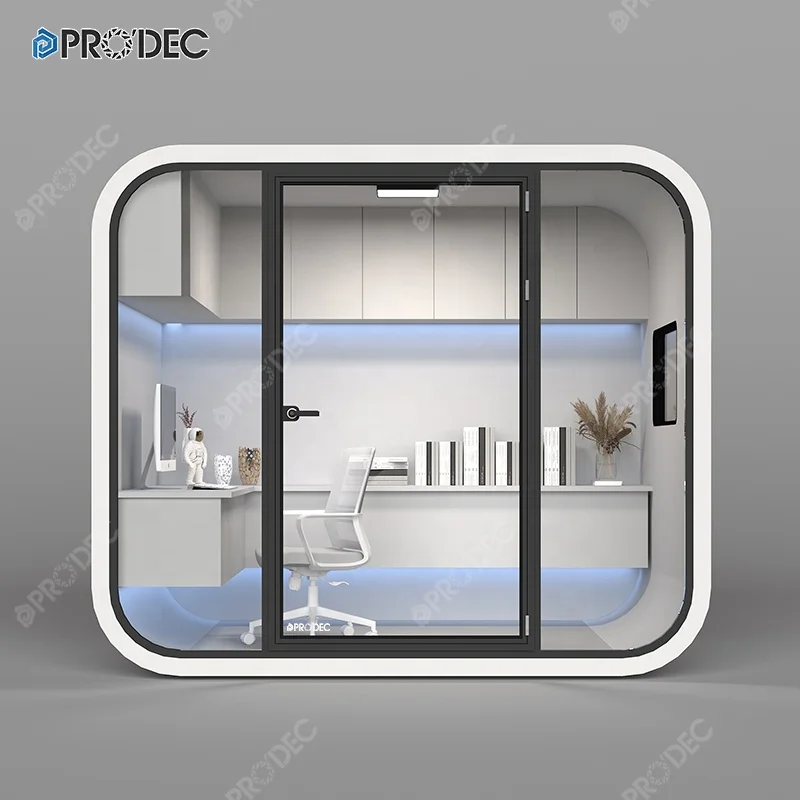 soundproof booth working room telephone cabin outdoor garden training pod 4 person office meeting pod