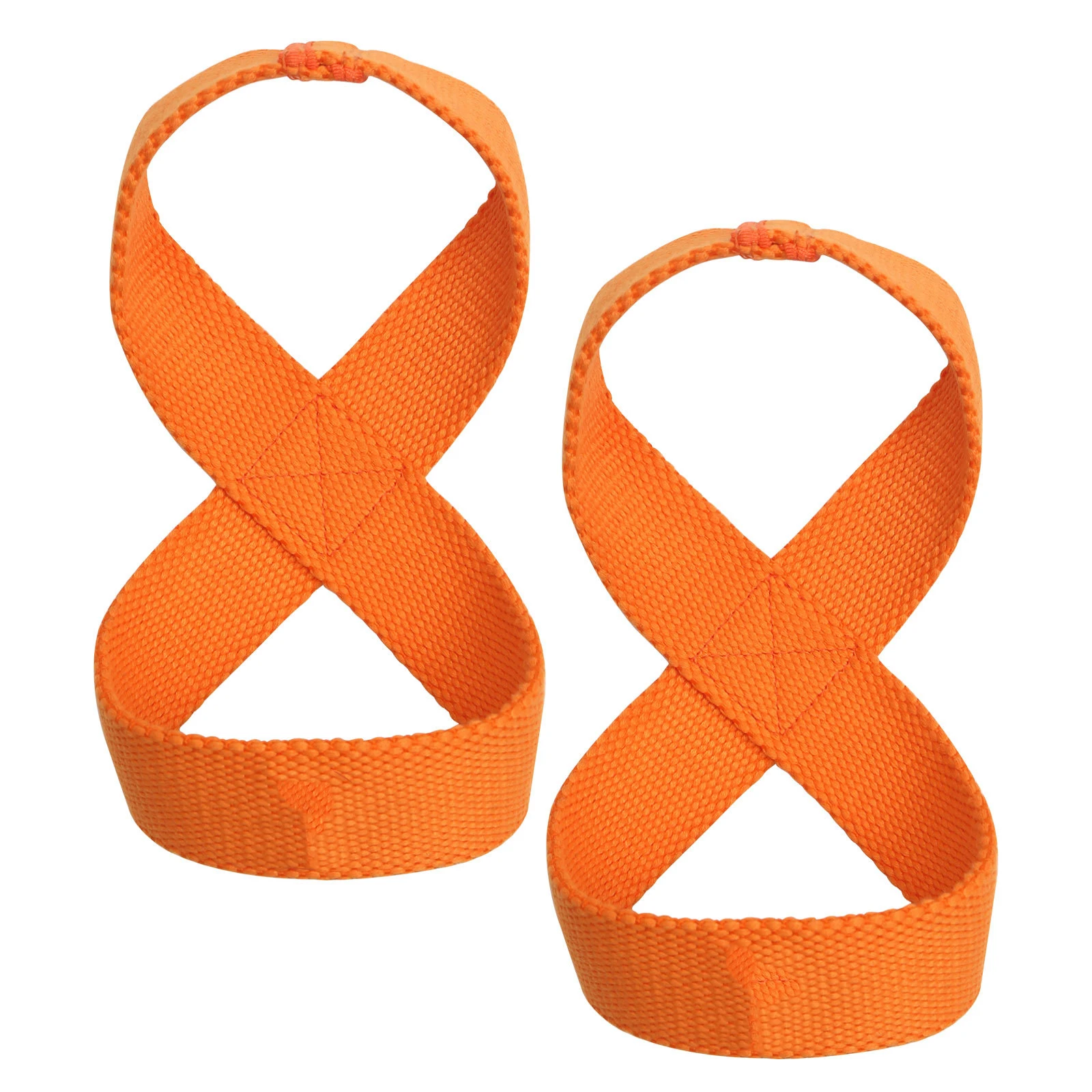 Custom Logo Weightlifting Wraps Strength Training Figure 8 Power Lifting Gym Grips Support Wrist Straps