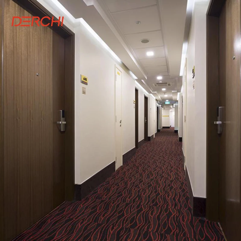 DERCHI American fire rated Flush Door apartment internal room  fireproof interior wooden doors hotel slab doors for houses
