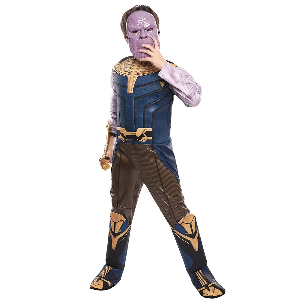 Hot Sell Cosplay marvel Thanos kids Party Costume props Thanos Children one-piece costume for Halloween