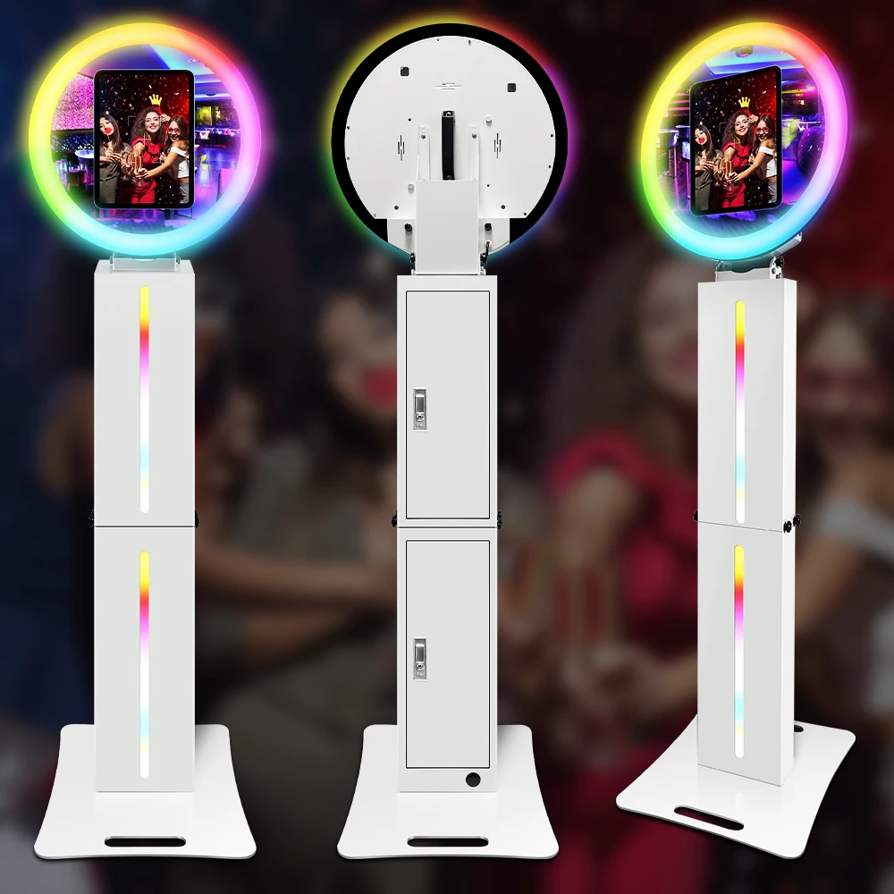 Portable Case Rgb Ring Light Led i-pad Photo Booth Kiosk Faceplate i-pad Photo Booth Shell Photobooth For Sale
