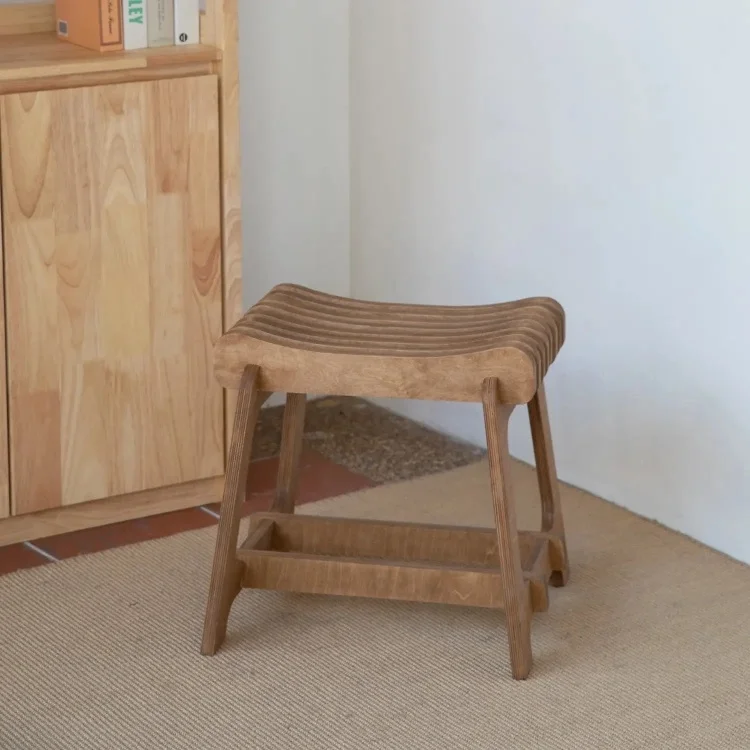 Customization birch plywood stool 45*40*42 cm wood seat