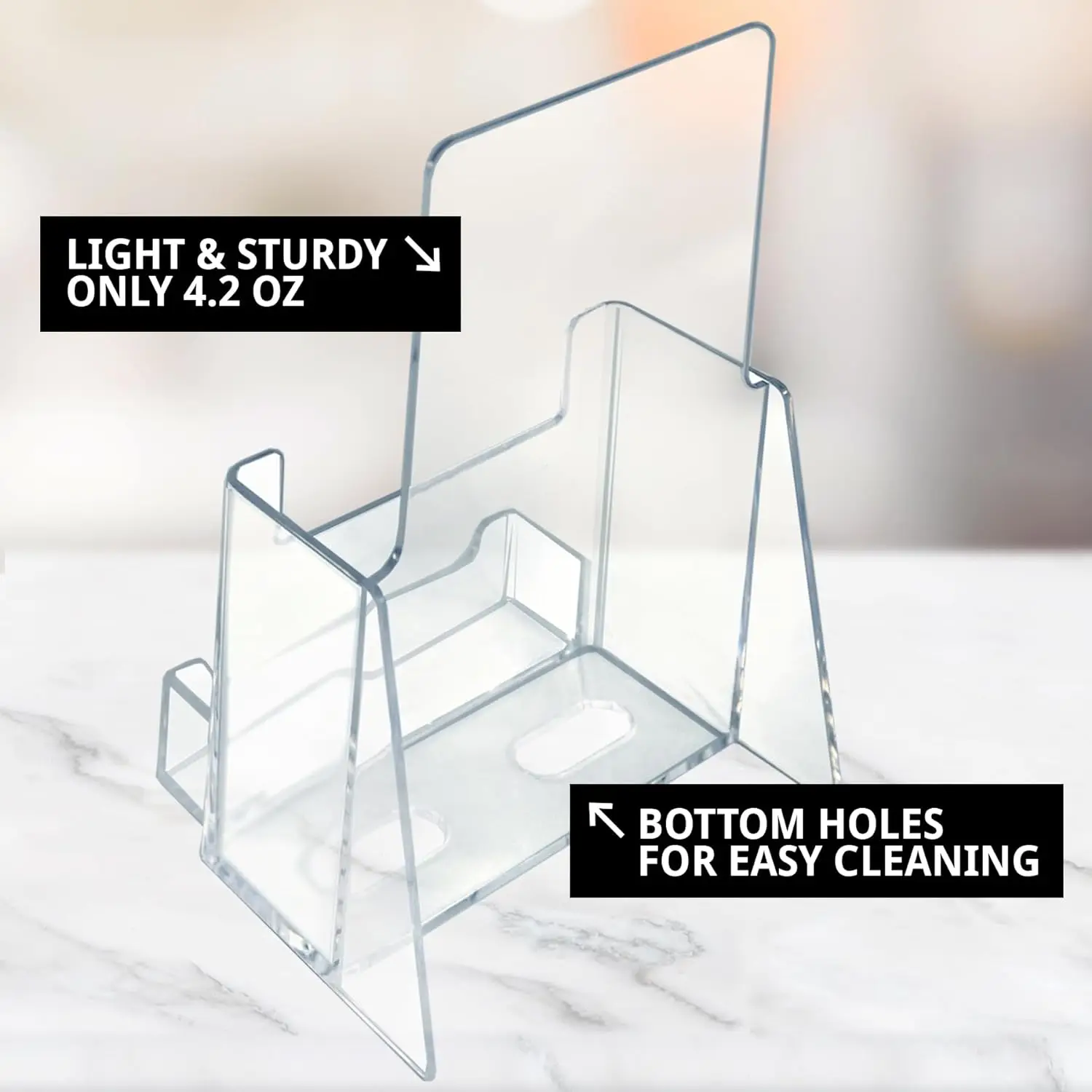 high quality Clear 25-Pack Acrylic Trifold Brochure Holder  Counter top Organizer