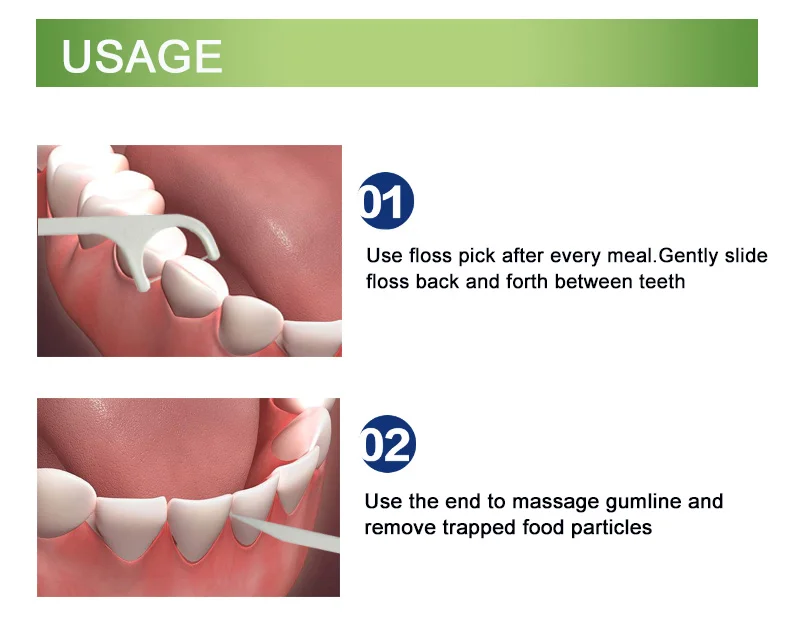effective oral care products cleaning toothpicks professional plastic disposable dental floss flosser stick pick