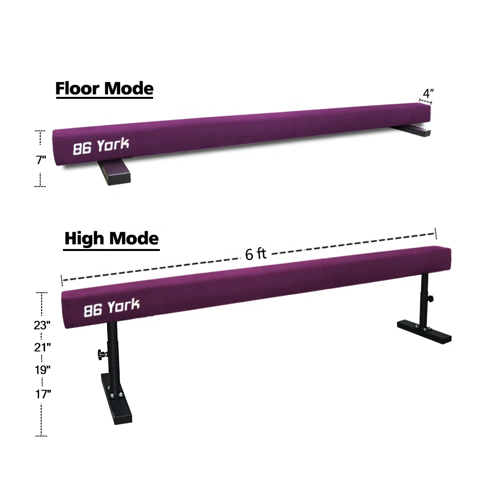 Low Price Foldable Gymnastic Balance Beam For Training Gymnastics Adjustable Beam Covering