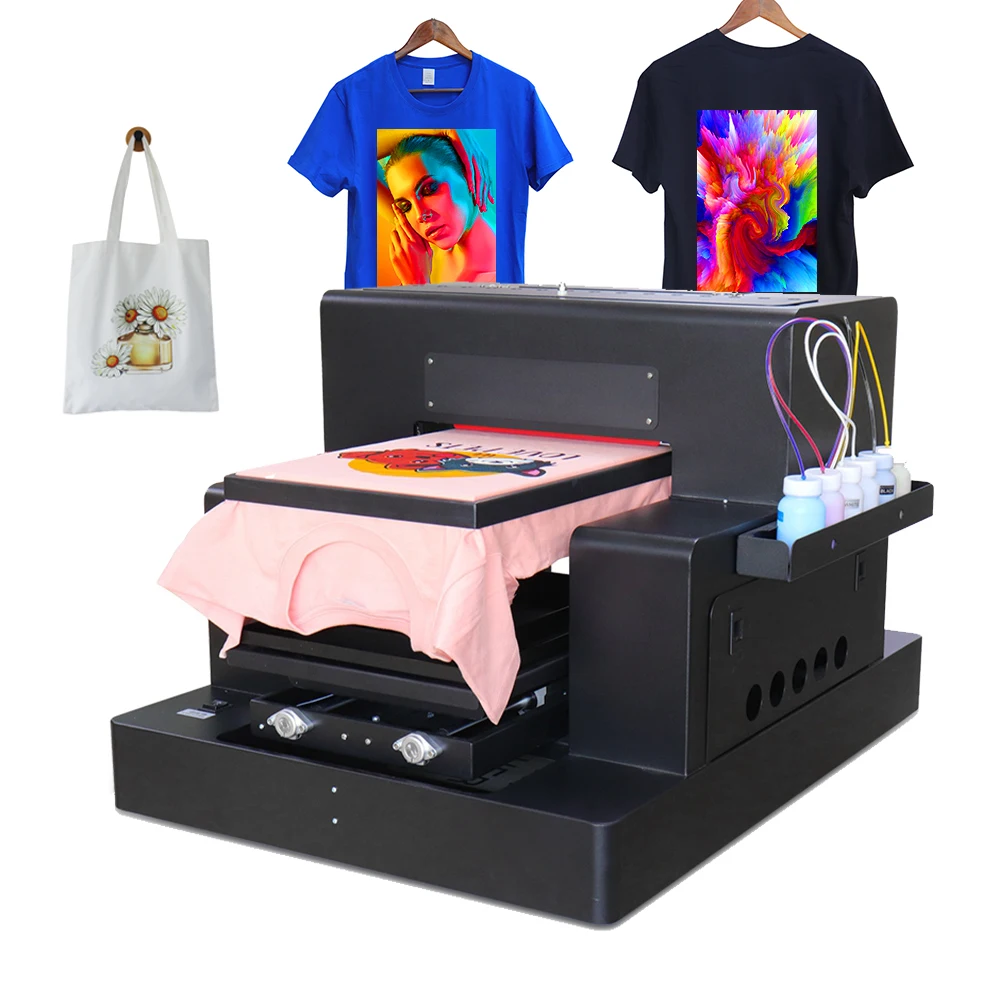 A3 Dtg Inkjet Flatbed Printer for T- Shirt Printing Machine DTG Printer A3 6 Color F3050 for Printhead L1800