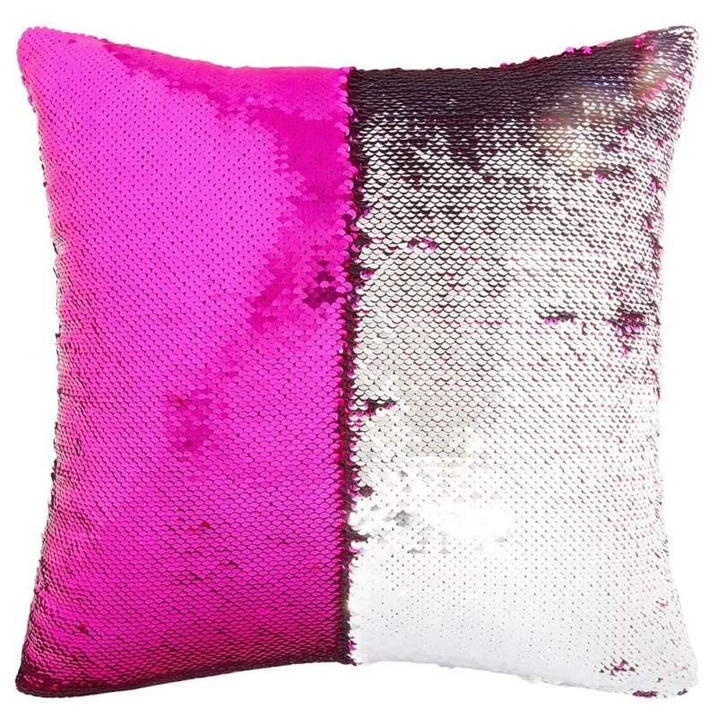Glitter Reversible Flip Sequins Pillow Cover Magic Mermaid Fish Pillowcase Parkly Fun Shines Throw Cushion Cover