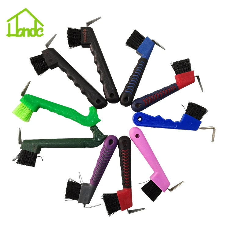 high quality horse hoof pick with brush horse grooming equipment tool
