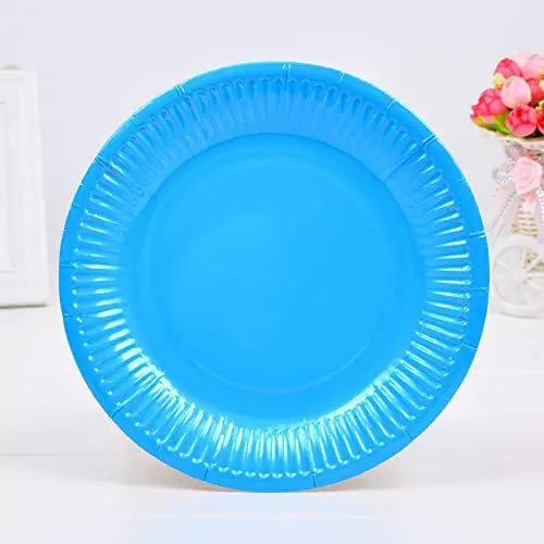 Disposable Plates Sets for Party Colorful Dinnerware Rainbow Tableware for Holiday Birthday Decorations Supplies
