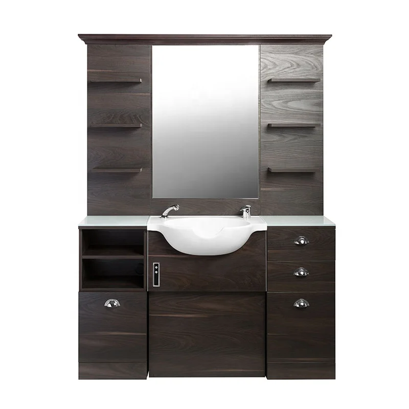 Beauty station salon mirror station with washing bowl