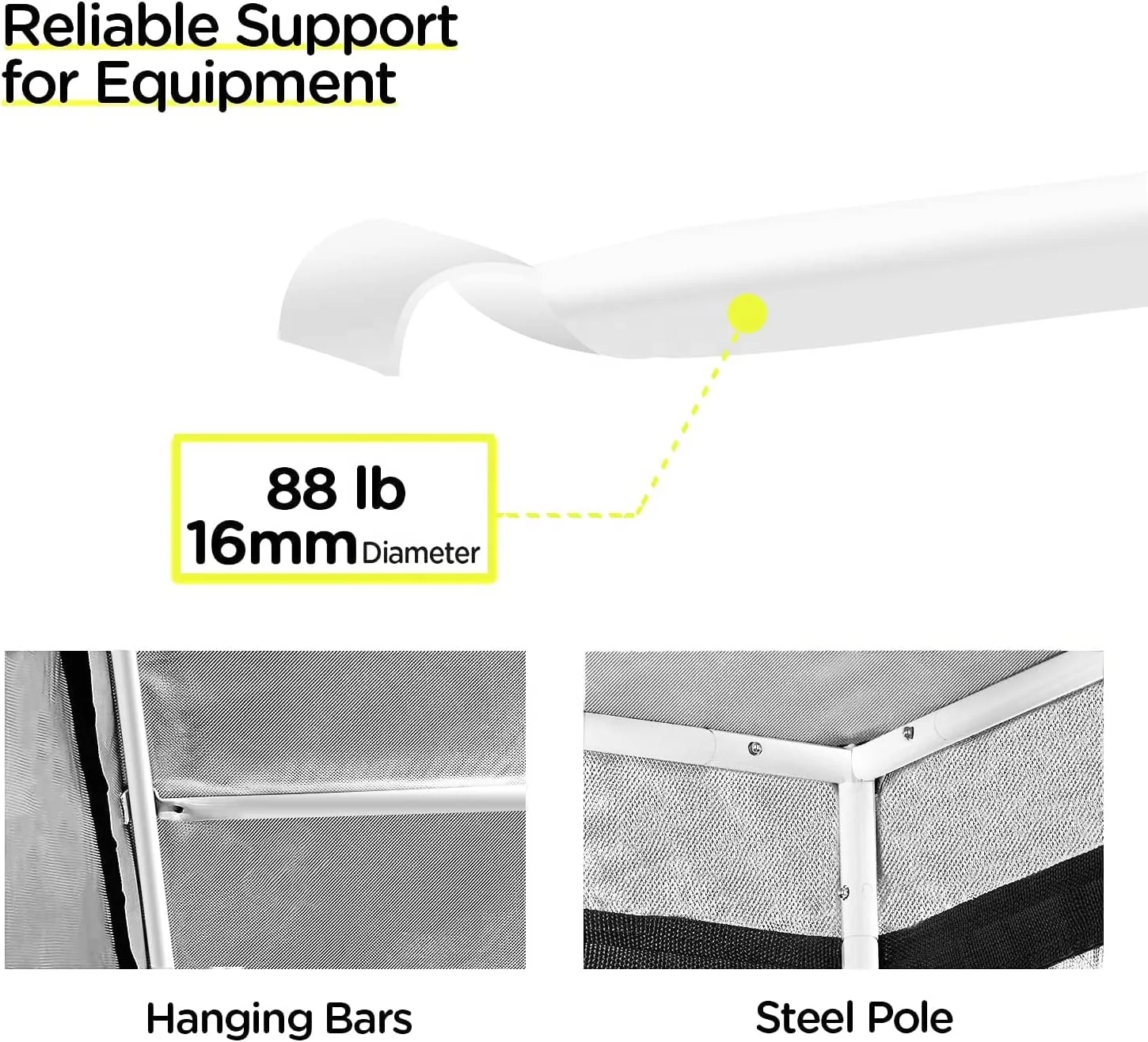 CANNABMALL 240x240x200cm Plant Tent 600D Growing Tent Reflective Oxford Cloth Hydroponic Tent Indoor Grow Room Grow Box