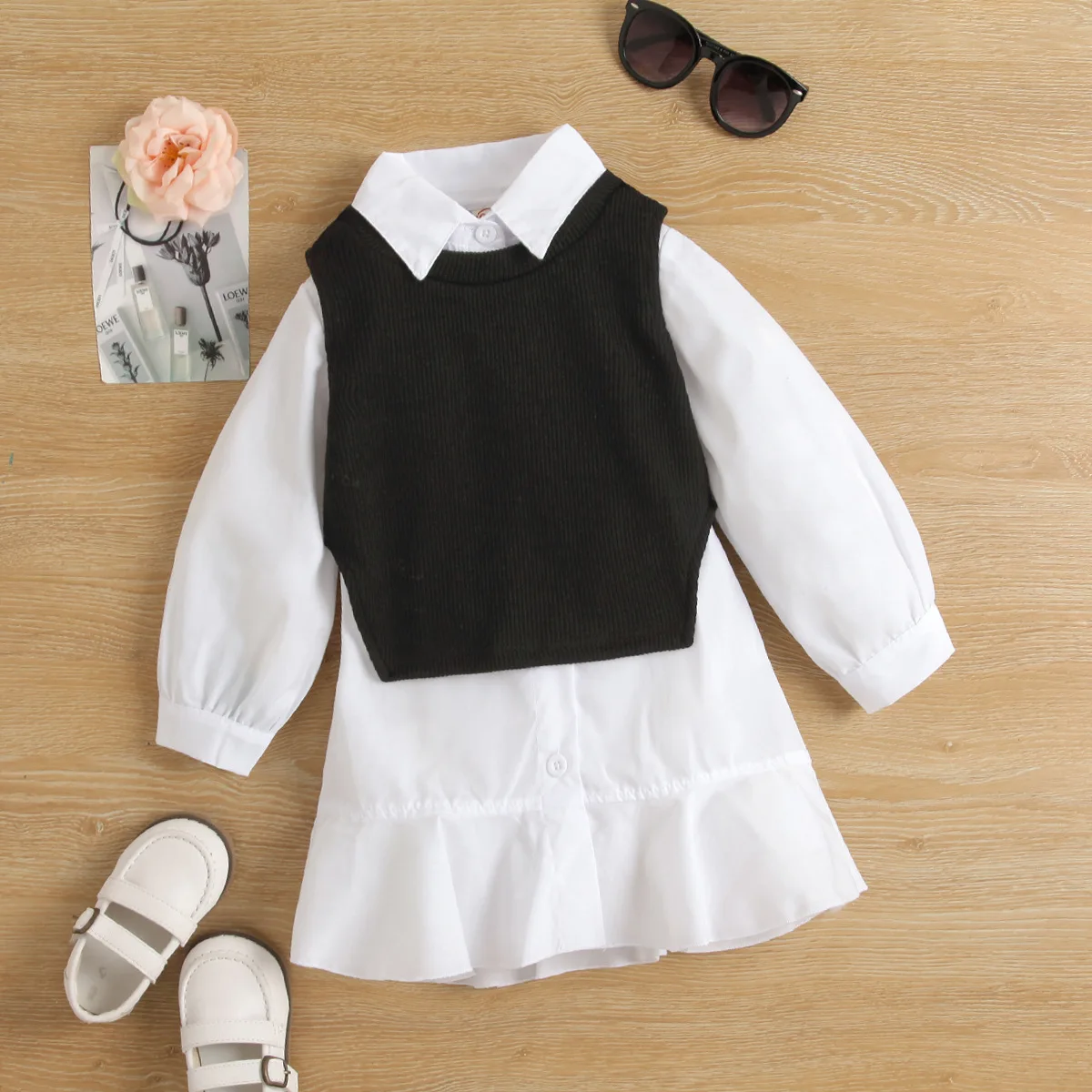 Kids Clothes Girls Causal  Dresses Toddler Autumn Korean Version Girls Pullover dresses Children Clothing Set
