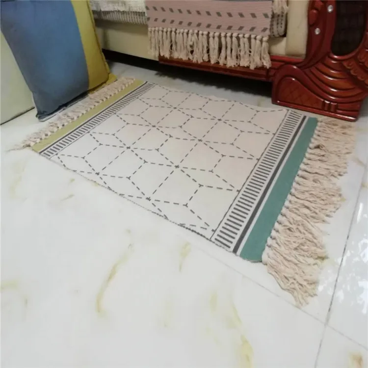 classical American style modern Kilim new design Printing tapis cotton washable moroccan Nordic carpet